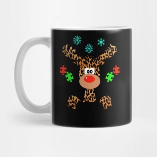 Be Kind Autism Awareness Reindeer Hippie Christmas Gift Mug